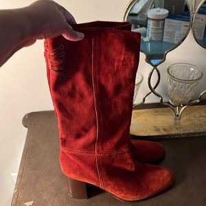 Coach Rust Color Healed Boots